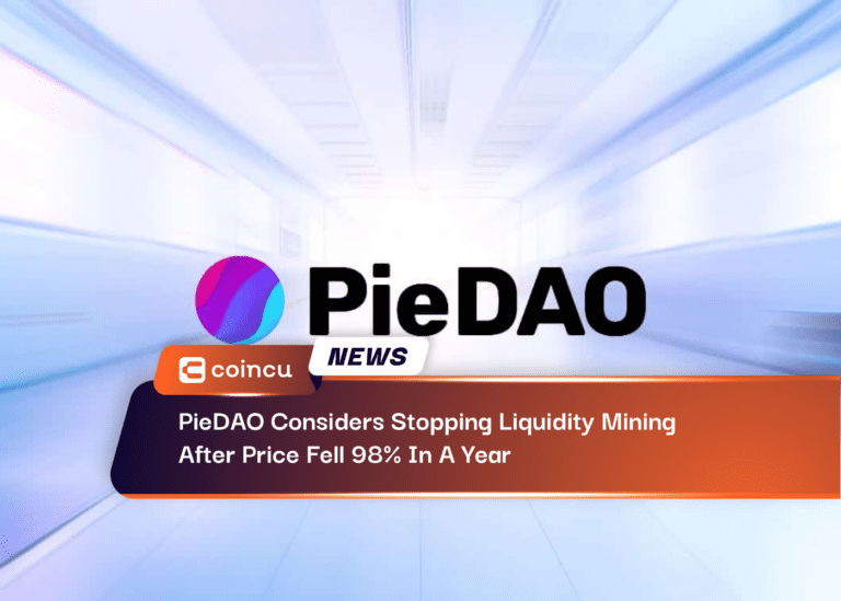 PieDAO Considers Stopping Liquidity Mining After Price Fell 98% In A Year