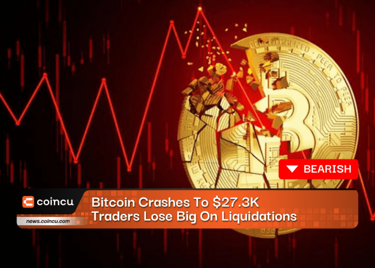 Bitcoin Crashes To $27.3K, Traders Lose Big On Liquidations