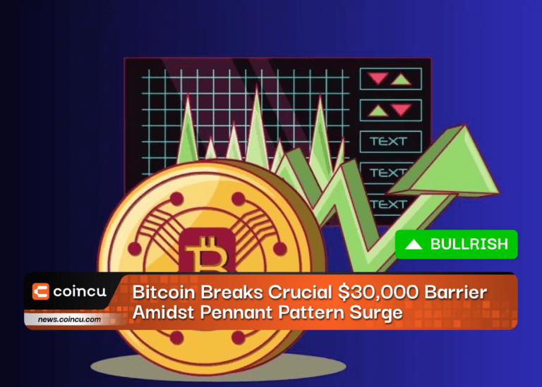 Bitcoin Breaks Crucial $30,000 Barrier Amidst Pennant Pattern Surge