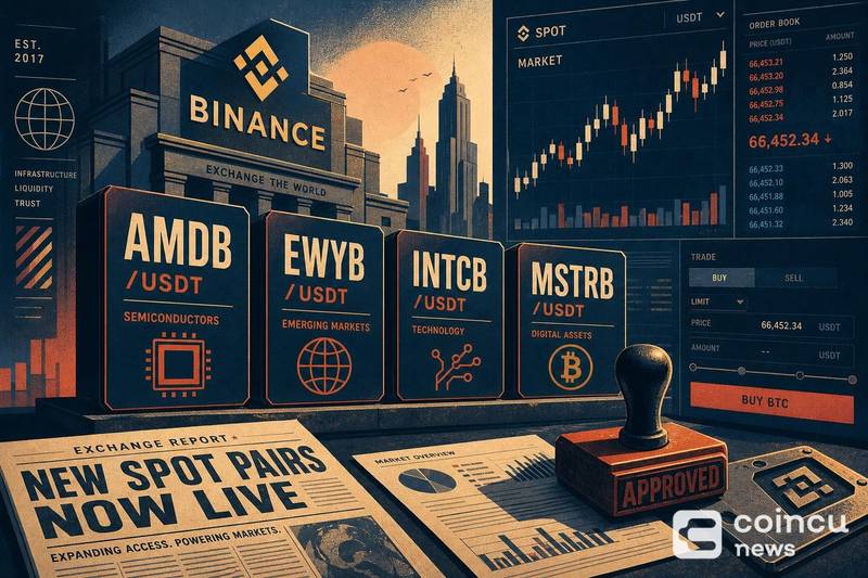 Binance Launches Spot Trading Pairs for AMDB, EWYB, INTCB and MSTRB