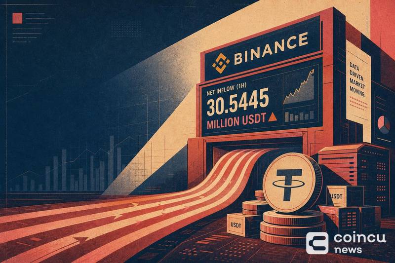 Data: Binance Sees 30.5445 Million USDT Net Inflow in the Past Hour