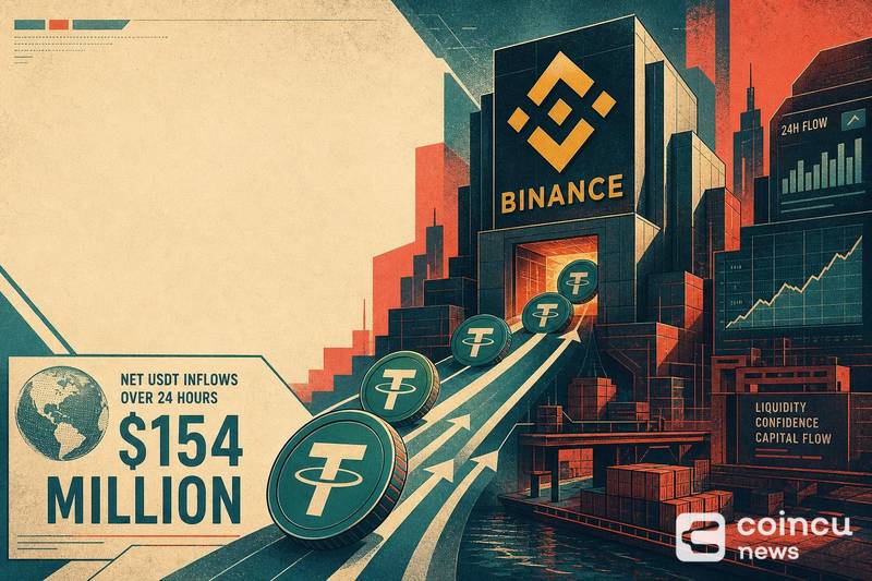 Binance Sees $154 Million in Net USDT Inflows Over 24 Hours