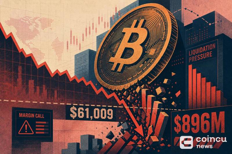 Bitcoin Long Liquidations Could Hit $896M if BTC Falls Below $61,009