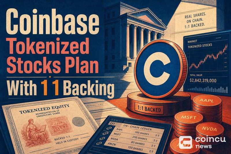 Coinbase Tokenized Stocks Plan With 1:1 Backing