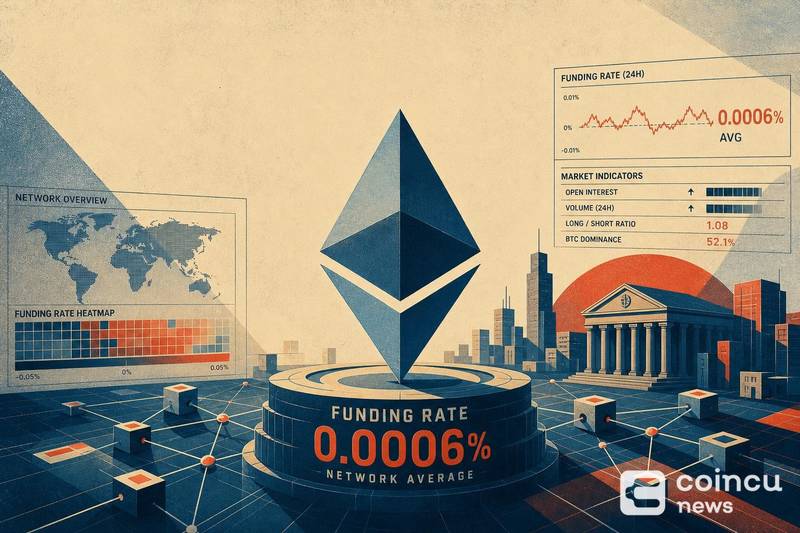 ETH Funding Rate Averages 0.0006% Across the Network