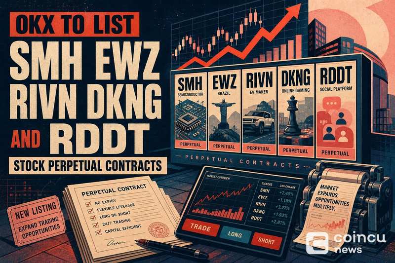 OKX to List SMH, EWZ, RIVN, DKNG and RDDT Stock Perpetual Contracts