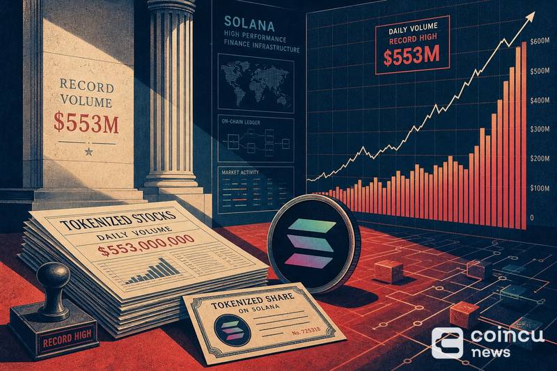 Solana Tokenized Stock Daily Volume Hits Record $553M