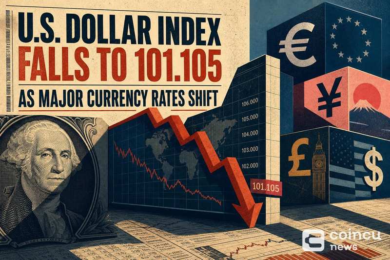 U.S. Dollar Index Falls to 101.105 as Major Currency Rates Shift