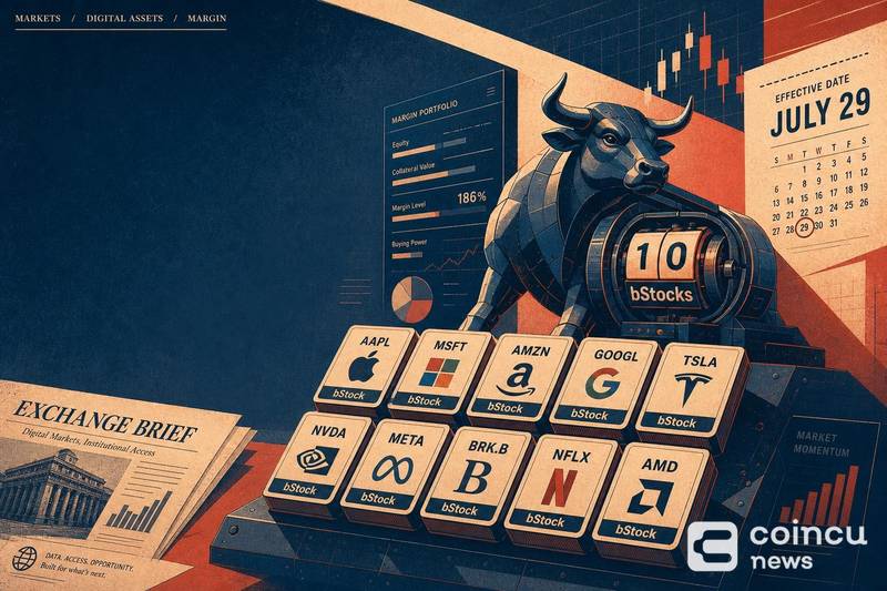 Binance to Add 10 bStocks as Margin Assets on July 29