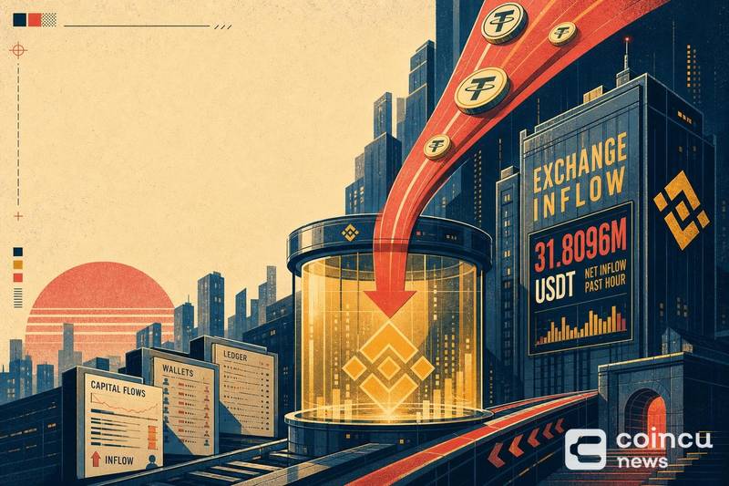 Binance Sees 31.8096M USDT Net Inflow in the Past Hour