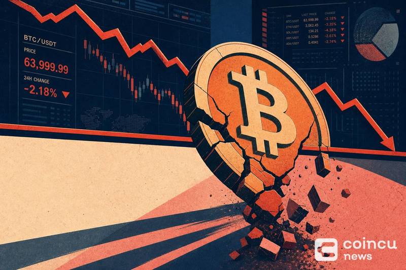 Bitcoin Falls Below 64,000 USDT, Down 2.18% in 24 Hours