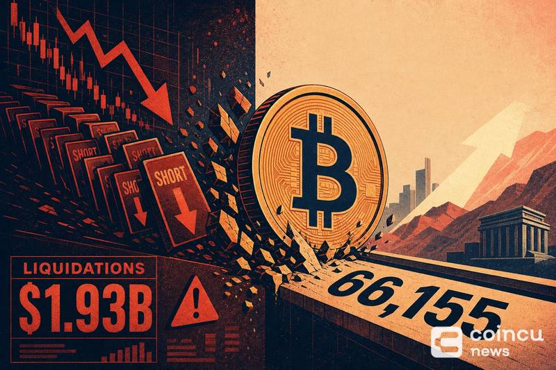 BTC Short Liquidations Could Hit $1.93B if Bitcoin Breaks $66,155