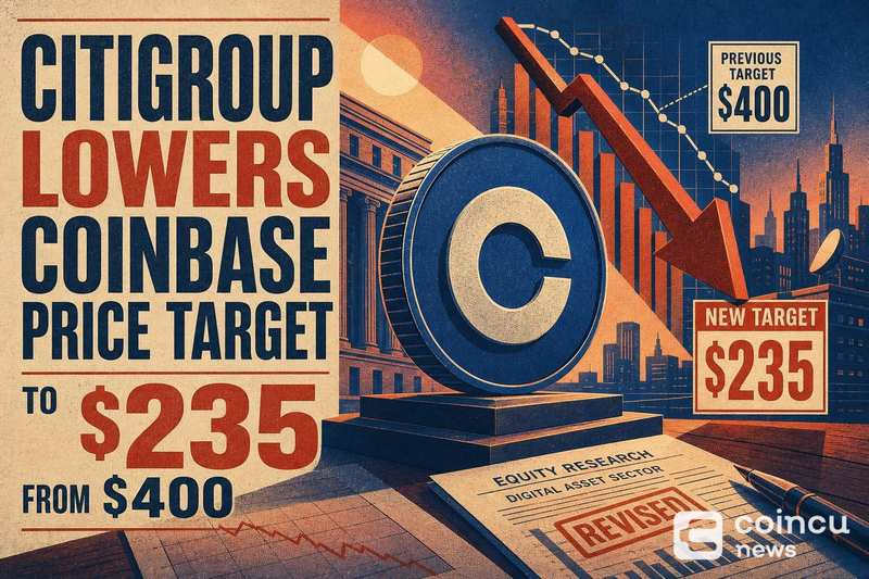 Citigroup Lowers Coinbase Price Target to $235 From $400