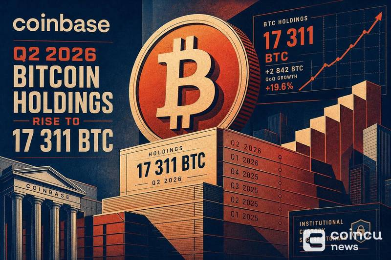 Coinbase Q2 2026 Bitcoin Holdings Rise to 17,311 BTC