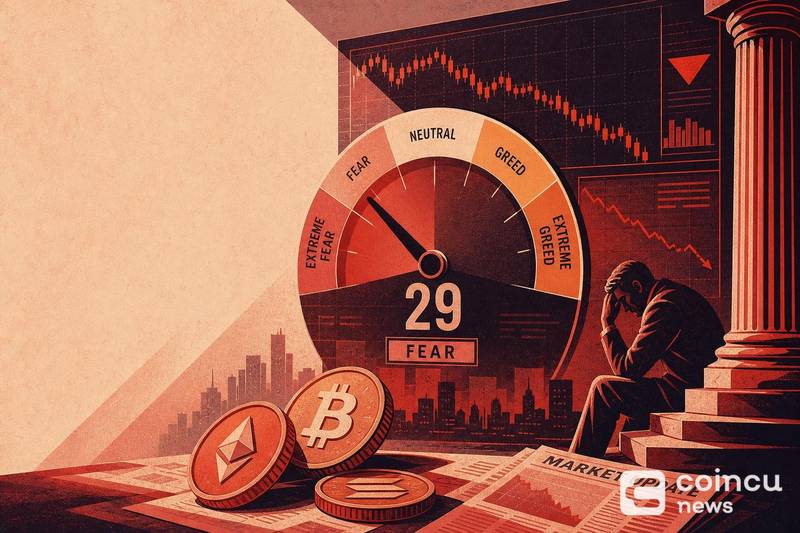 Crypto Fear and Greed Index at 29 Signals Fear in Market