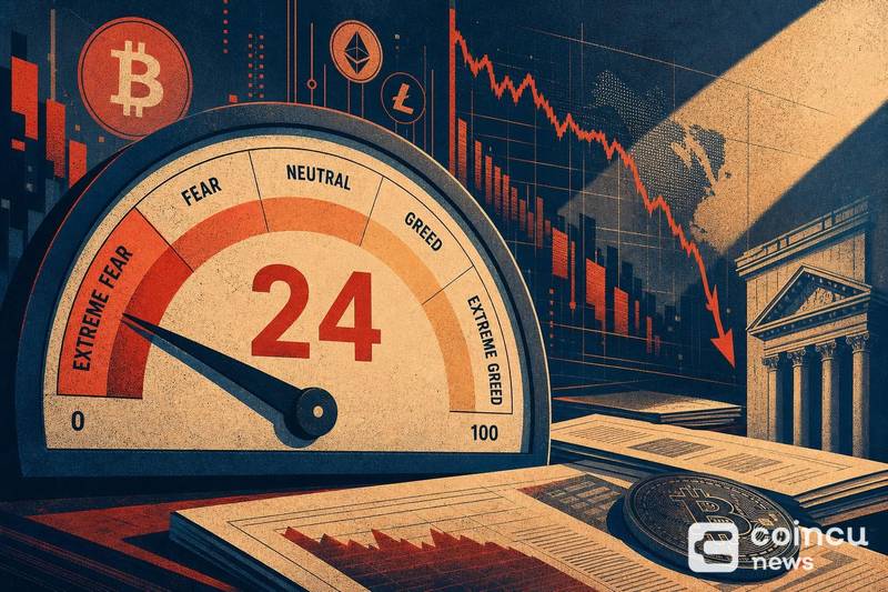 Crypto Fear & Greed Index at 24 Signals Extreme Fear in the Market
