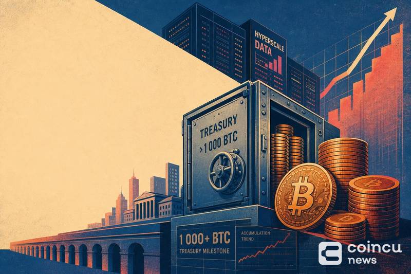 Hyperscale Data Adds About 100 BTC, Treasury Surpasses 1,000 BTC