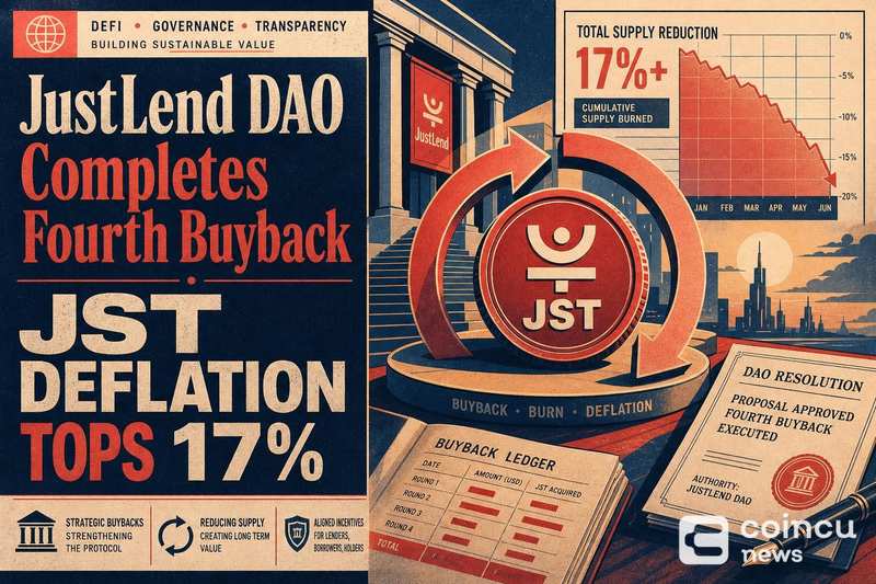 JustLend DAO Completes Fourth Buyback, JST Deflation Tops 17%