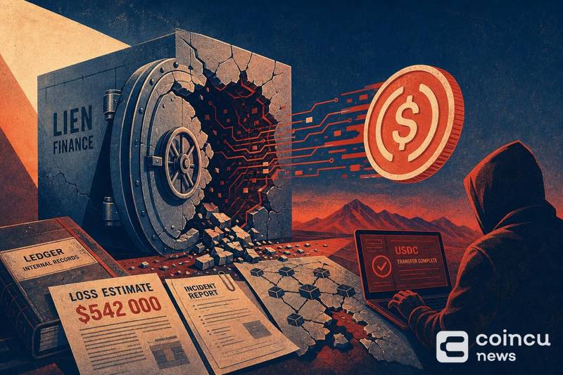 Lien Finance loses about $542,000 after attacker exploits vulnerability to steal USDC