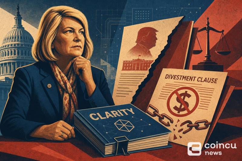 Lummis Says Trump Divestment Clause Is Key in CLARITY Talks