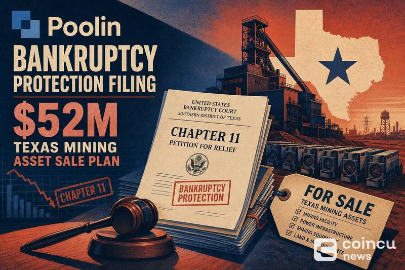 Poolin Bankruptcy Protection Filing: $52M Texas Mining Asset Sale Plan