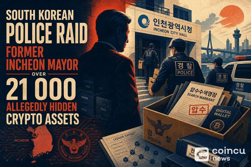 South Korean Police Raid Former Incheon Mayor Over 21,000 Allegedly Hidden Crypto Assets