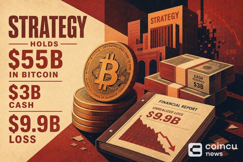 Strategy Holds $55B in Bitcoin, $3B Cash, $9.9B Loss