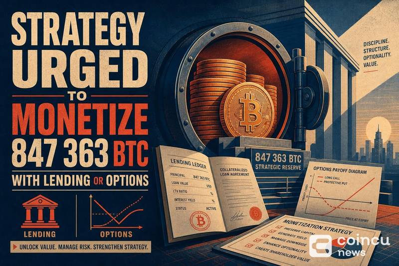 Strategy Urged to Monetize 847,363 BTC With Lending or Options