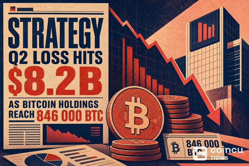 Strategy Q2 Loss Hits $8.2B as Bitcoin Holdings Reach 846,000 BTC