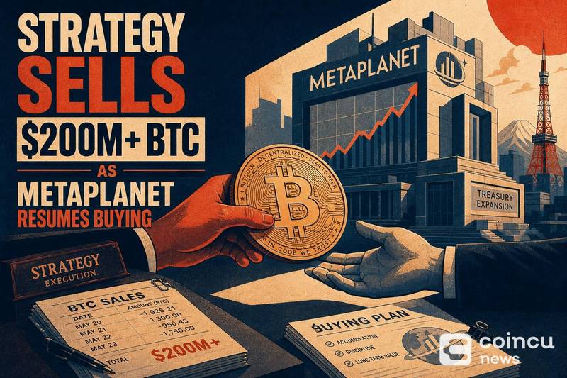 Strategy Sells $200M+ BTC as Metaplanet Resumes Buying