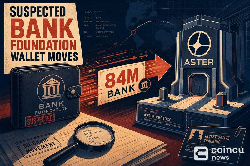 Suspected BANK Foundation Wallet Moves 84M BANK to Aster