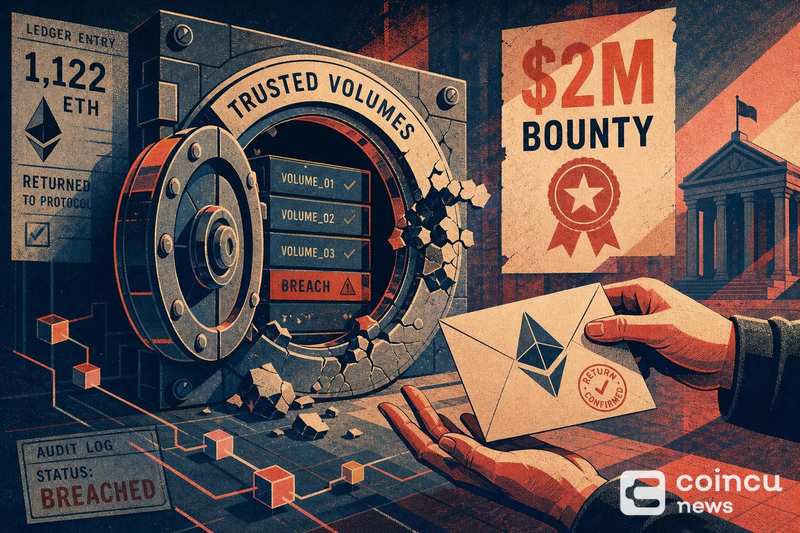 Trusted Volumes Attacker Returns 1,122 ETH, Keeps $2M Bounty