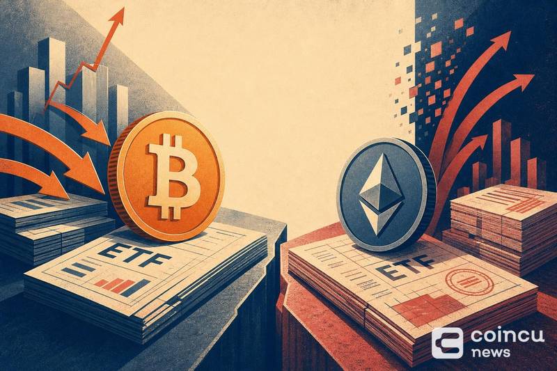 U.S. Bitcoin ETFs Add 1,321 BTC as Ethereum ETFs See 2,353 ETH Outflow