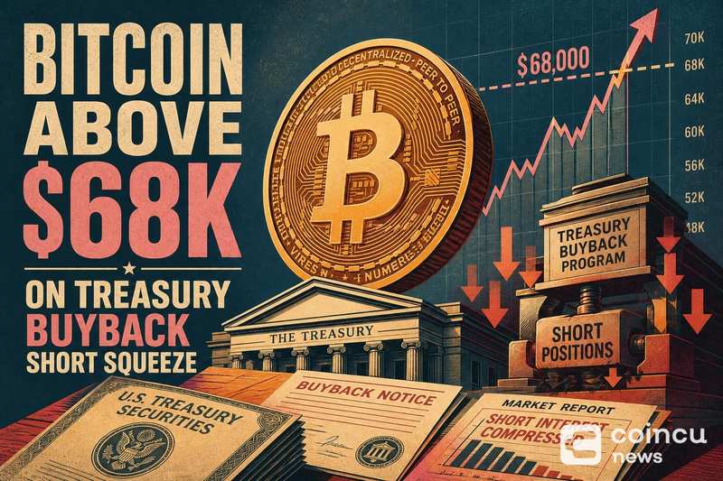 Bitcoin Above $68K on Treasury Buyback Short Squeeze