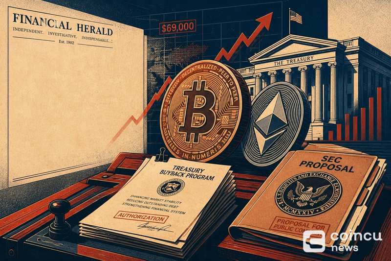 Bitcoin Nears $69K, Ether Jumps on Treasury Buybacks, SEC Proposal