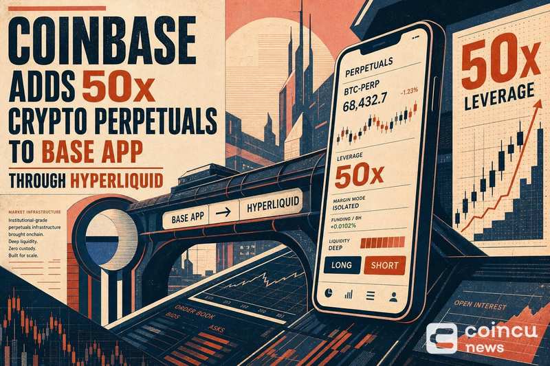 Coinbase Adds 50x Crypto Perpetuals to Base App Through Hyperliquid