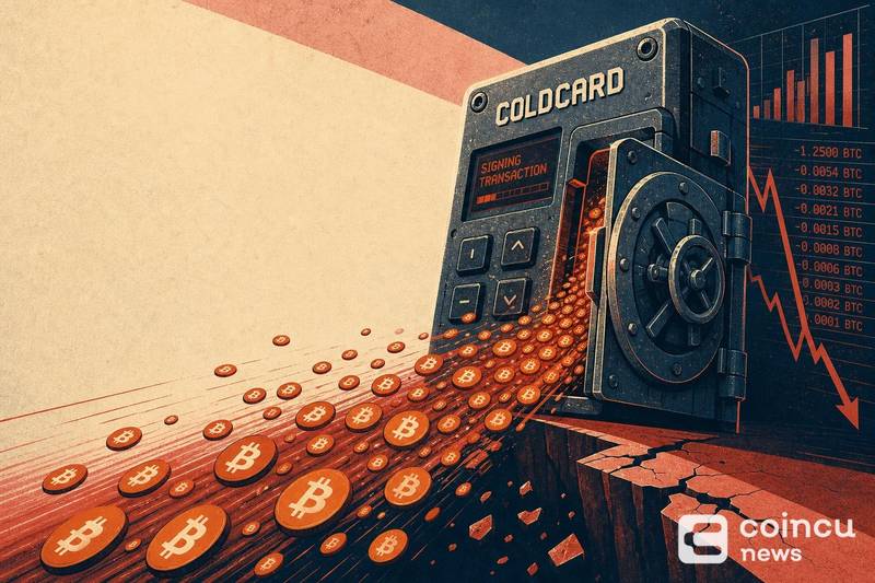 Coldcard Losses Near $114M as Small Bitcoin Transfers Spike