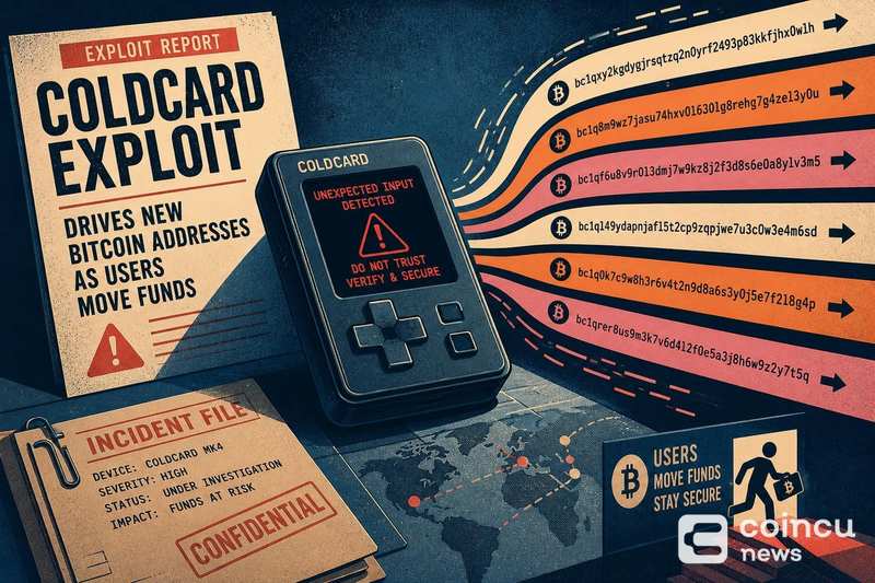 Coldcard exploit report drives new Bitcoin addresses as users move funds