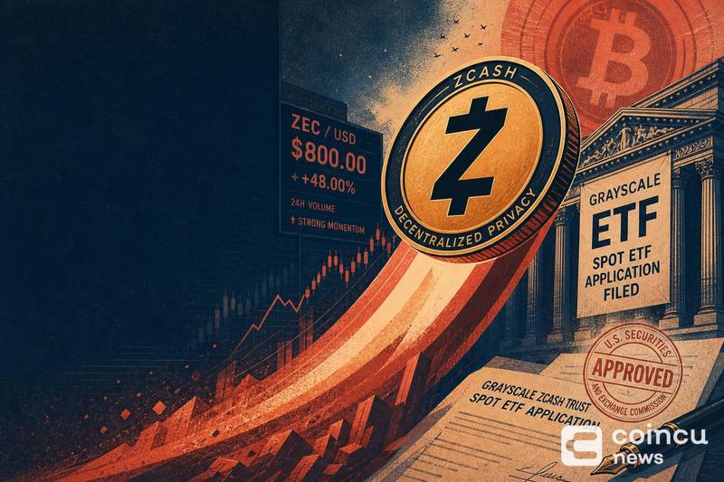 Zcash Jumps 48% Above $800 as Grayscale Spot ETF Push Fuels ‘Next Bitcoin’ Buzz