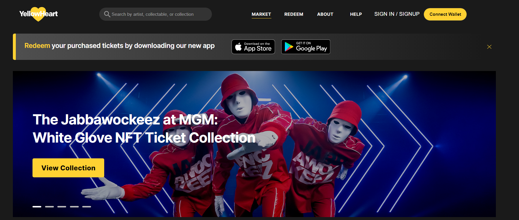 YellowHeart Partnered With MGM Grand Resorts To Sell NFT Tickets For Jabbawockeez Dance Shows