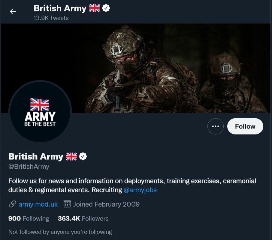 British Army's Twitter And YouTube Accounts Restored After Hack 1 British Army
