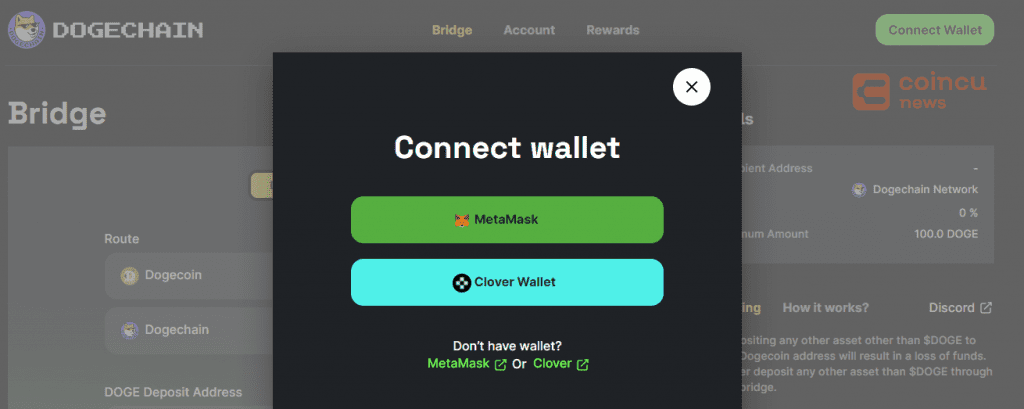 How to add DogeChain Network to MetaMask (via DogeChain Bridge)