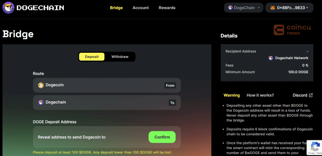 How to add DogeChain Network to MetaMask (via DogeChain Bridge)