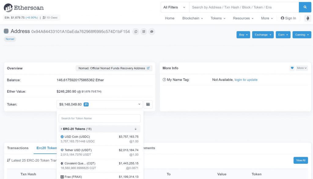 Nomad Bridge Received Back $9.1 Million From "White Hat Hackers" 2 Nomad Bridge
