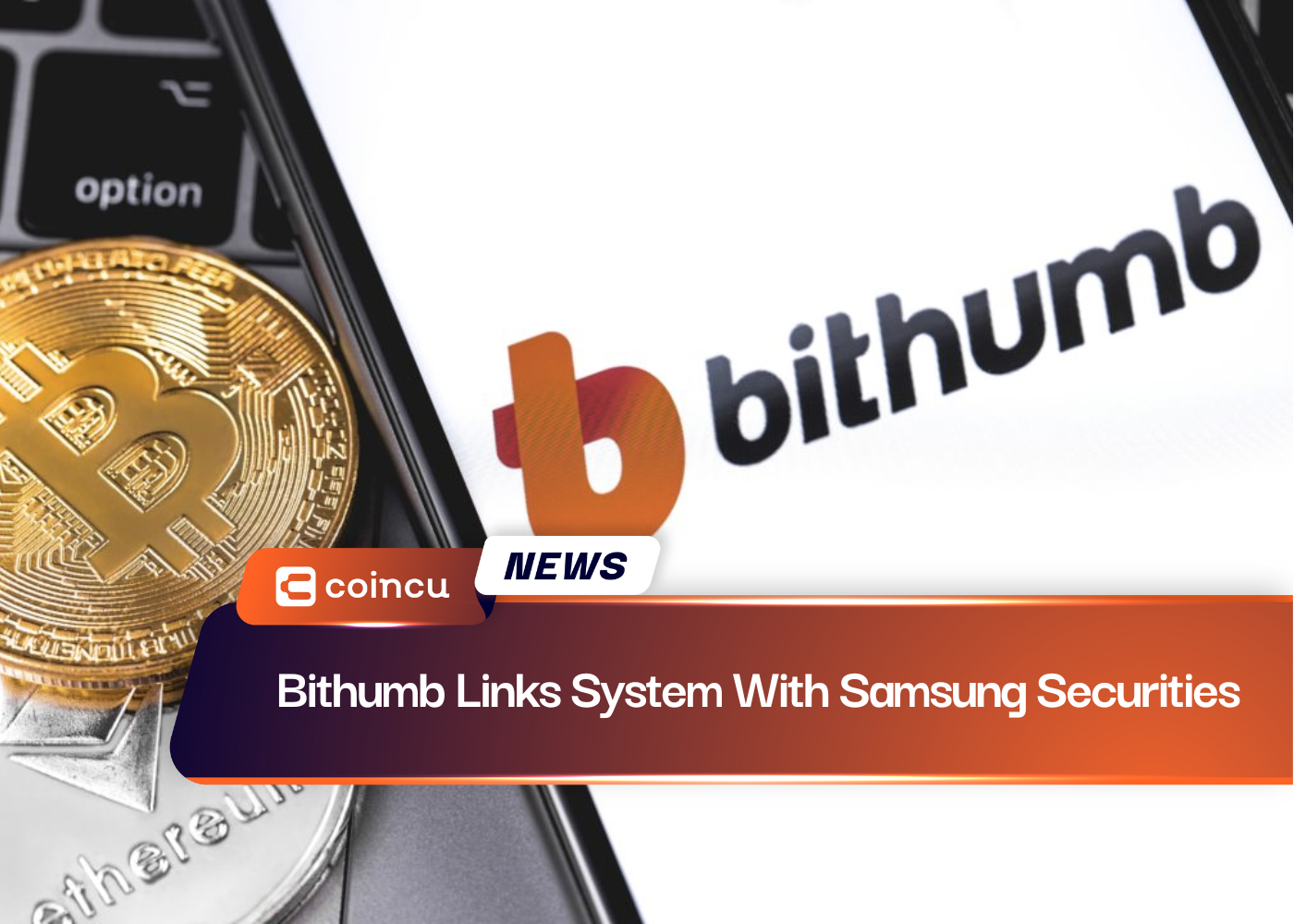 Sistema de links Bithumb com títulos Samsung