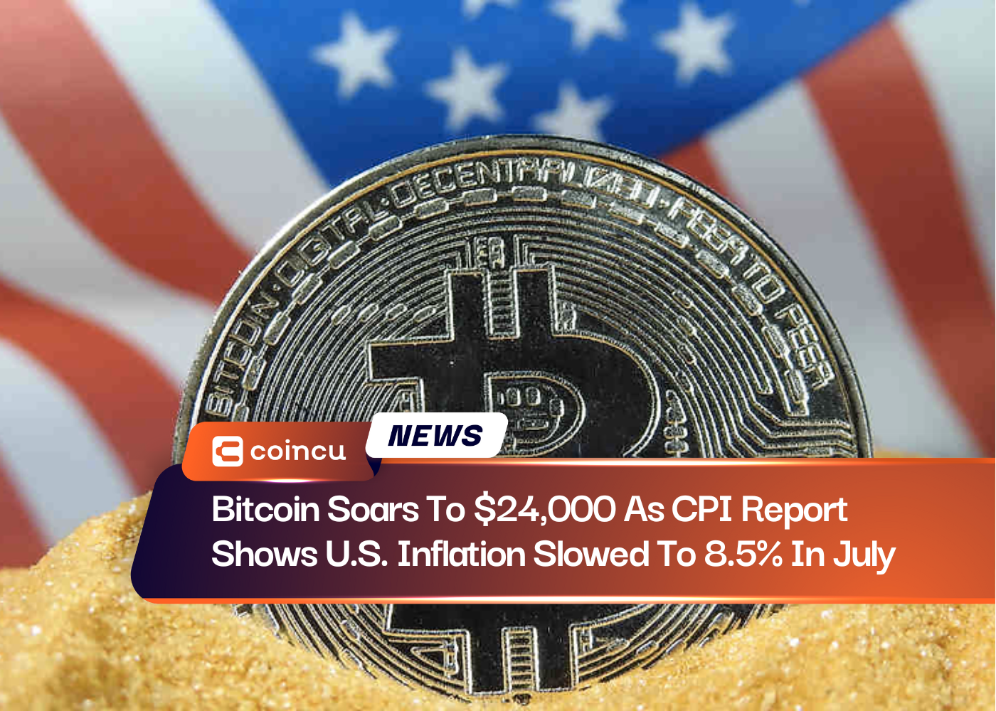 CPI 报告显示 24,000 月份美国通胀放缓至 8.5%，比特币飙升至 XNUMX 美元