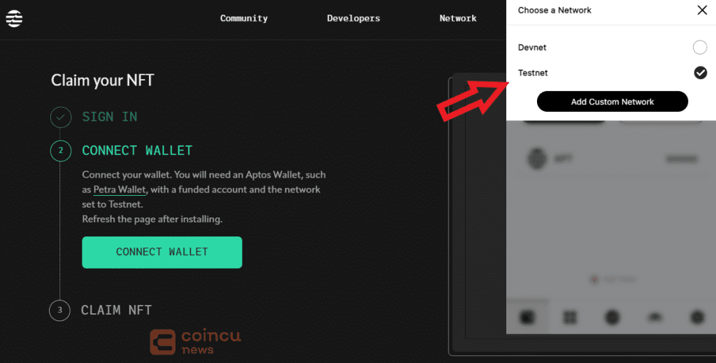 Claim Aptos Testnet NFT