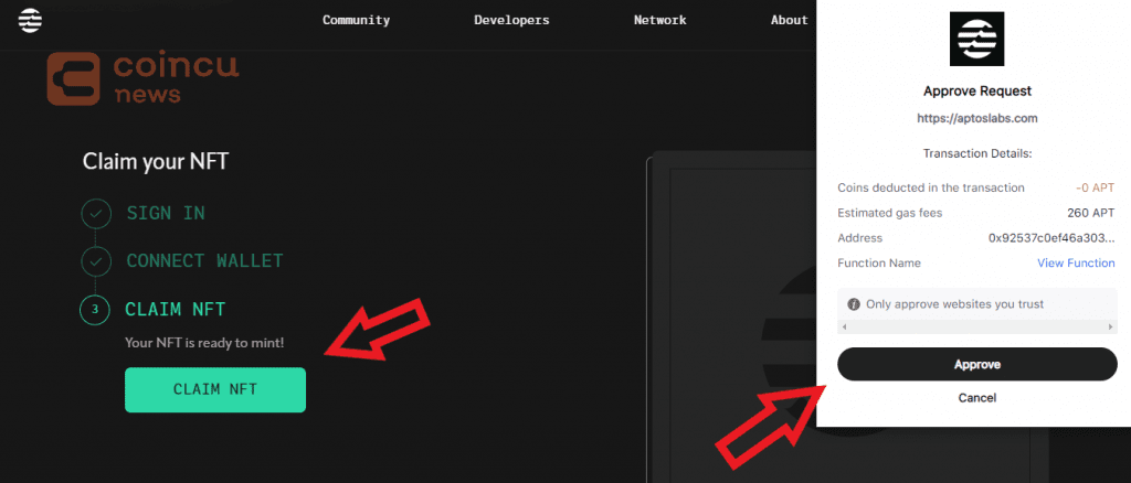 Aptos: Guide Claim Testnet NFT