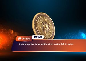Cosmos price is up while other coins fall in price