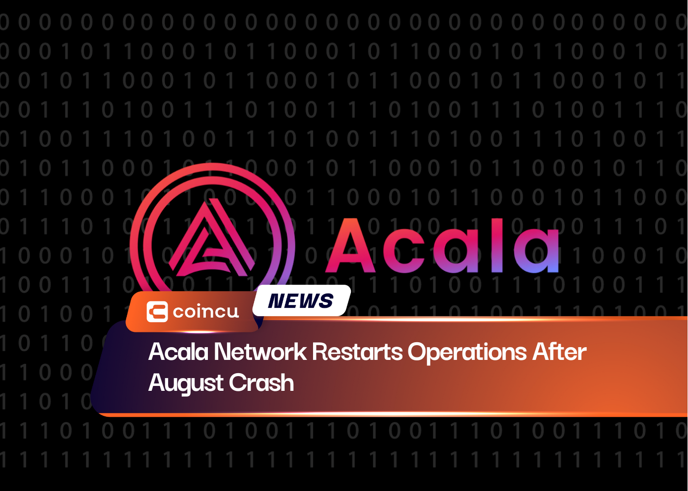 Le réseau Acala redémarre ses opérations après le crash du mois d'août